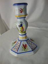 Load image into Gallery viewer, Vintage Hand-Painted Porcelain Candlestick Holder by Henriot Quimper France