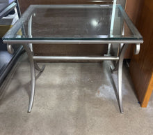 Load image into Gallery viewer, Metal Side Table With Glass Top