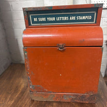 Load image into Gallery viewer, Vintage Red Metal Mailbox