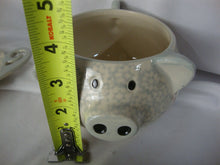 Load image into Gallery viewer, Vintage Temp-Tations Ceramic Gray Orange Floral Pig Soup Bowl with Oval Sandwich Tray Set of 2