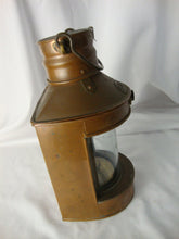 Load image into Gallery viewer, Vintage Tung Woo Hong Kong Stern Nautical Copper Boat Lantern Clear Glass Insert