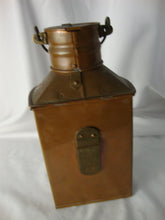 Load image into Gallery viewer, Vintage Tung Woo Hong Kong Stern Nautical Copper Boat Lantern Clear Glass Insert