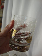 Load image into Gallery viewer, Vintage George Briard Nautical Shell Clear Frosted Lowball Cocktail Glasses Set of 5