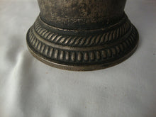 Load image into Gallery viewer, Vintage Metal Bronzed Look Leaf Motif Heavy Flared Flower Vase