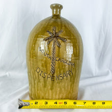 Load image into Gallery viewer, Double Signed Marvin Bailey Folk Art Pottery Yellow Speckle SC Dispensary Pottery Bottle Jug