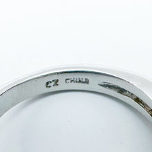 Load image into Gallery viewer, Vintage Sterling Silver Yellow & White Cubic Zirconia Bypass Band Ring, Size 7.5