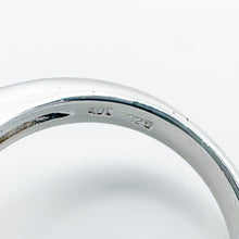 Load image into Gallery viewer, Vintage Sterling Silver Yellow & White Cubic Zirconia Bypass Band Ring, Size 7.5