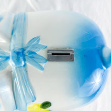 Load image into Gallery viewer, Vintage Large Blue & White Ceramic Piggy Bank
