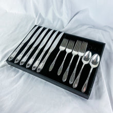 Load image into Gallery viewer, Vintage Oneida "Virginian" Sterling Silver 24-Piece (6-People) Flatware Set