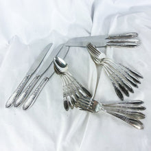 Load image into Gallery viewer, Vintage Oneida "Virginian" Sterling Silver 24-Piece (6-People) Flatware Set