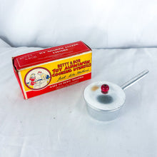 Load image into Gallery viewer, 1940's Betty & Bob Toy Cooking Utensil's Aluminum Sauce Pan with Original Box