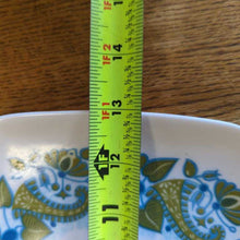 Load image into Gallery viewer, Retro Melmac Blue/Avocado Green Floral (6) Dinner Plates and (1) Rectangle Serving Platter