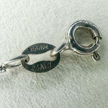 Load image into Gallery viewer, Vintage 18 inch Sterling Silver Cubic Zirconia Pendant Necklace