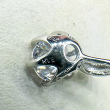 Load image into Gallery viewer, Vintage 18 inch Sterling Silver Cubic Zirconia Pendant Necklace