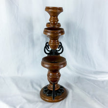 Load image into Gallery viewer, 1960s Wood & Wrought Iron 5-Candle Candelabra
