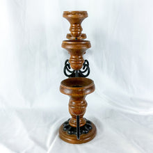 Load image into Gallery viewer, 1960s Wood & Wrought Iron 5-Candle Candelabra