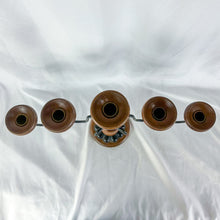 Load image into Gallery viewer, 1960s Wood & Wrought Iron 5-Candle Candelabra