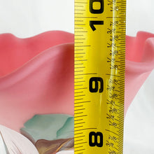 Load image into Gallery viewer, Vintage Fenton Burmese Handpainted Trillium Large Vase