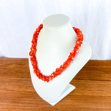 Load image into Gallery viewer, Vintage Orange Stone Twisted Multi-strand Necklace