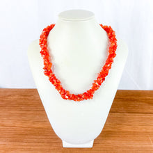 Load image into Gallery viewer, Vintage Orange Stone Twisted Multi-strand Necklace