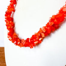 Load image into Gallery viewer, Vintage Orange Stone Twisted Multi-strand Necklace
