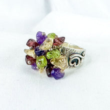 Load image into Gallery viewer, Vintage Ana Silver Co. Semi-Precious Gem Cluster Artist Ring, Size 9