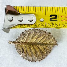 Load image into Gallery viewer, Vintage Gabriel Star Toned Sterling Silver Filigree Leaf Brooch