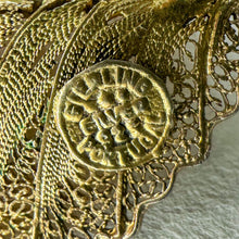 Load image into Gallery viewer, Vintage Gabriel Star Toned Sterling Silver Filigree Leaf Brooch
