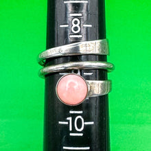 Load image into Gallery viewer, Vintage Dominique Dinouart DDD Sterling Silver Rose Quartz Wrap Band Ring, Size 9