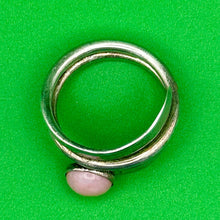 Load image into Gallery viewer, Vintage Dominique Dinouart DDD Sterling Silver Rose Quartz Wrap Band Ring, Size 9
