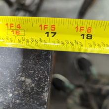 Load image into Gallery viewer, Vintage Oak with Black Marble Top Wash Stand with Round Mirror