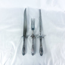 Load image into Gallery viewer, Antique Wallace Silver Blossom 3-Piece Silverplated Carving Set