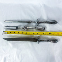 Load image into Gallery viewer, Antique Wallace Silver Blossom 3-Piece Silverplated Carving Set