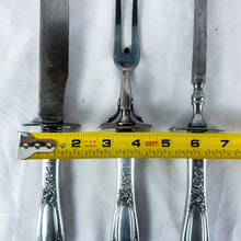 Load image into Gallery viewer, Antique Wallace Silver Blossom 3-Piece Silverplated Carving Set