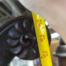 Load image into Gallery viewer, Vintage Mahogany Chippendale Chinoiserie Painted Interior Open Display Cabinet