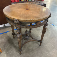 Load image into Gallery viewer, Antique Satinwood & Rosewood Carved End Table