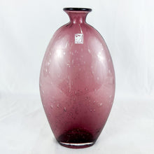 Load image into Gallery viewer, Vintage AMICI 9.5" Amethyst Bubble Bottle Vase