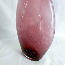 Load image into Gallery viewer, Vintage AMICI 9.5" Amethyst Bubble Bottle Vase