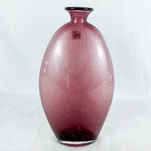 Load image into Gallery viewer, Vintage AMICI 9.5" Amethyst Bubble Bottle Vase