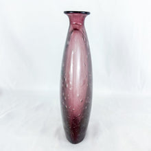 Load image into Gallery viewer, Vintage AMICI 9.5" Amethyst Bubble Bottle Vase