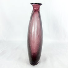 Load image into Gallery viewer, Vintage AMICI 9.5" Amethyst Bubble Bottle Vase