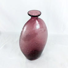 Load image into Gallery viewer, Vintage AMICI 9.5" Amethyst Bubble Bottle Vase