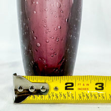 Load image into Gallery viewer, Vintage AMICI 9.5" Amethyst Bubble Bottle Vase