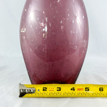 Load image into Gallery viewer, Vintage AMICI 9.5" Amethyst Bubble Bottle Vase