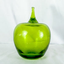 Load image into Gallery viewer, Vintage Viking Glass Hollow Green Apple Paperweight