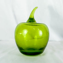 Load image into Gallery viewer, Vintage Viking Glass Hollow Green Apple Paperweight