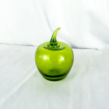 Load image into Gallery viewer, Vintage Viking Glass Hollow Green Apple Paperweight