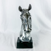 Load image into Gallery viewer, Vintage Metal Horse Bust Sculpture
