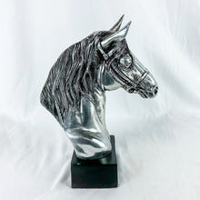 Load image into Gallery viewer, Vintage Metal Horse Bust Sculpture