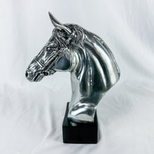 Load image into Gallery viewer, Vintage Metal Horse Bust Sculpture